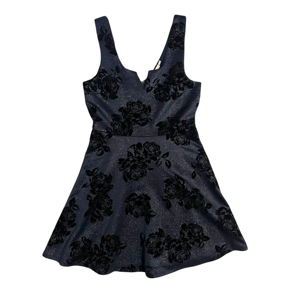 Miami Black Floral Mini Dress